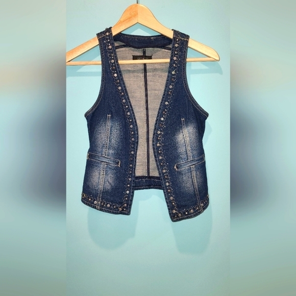 Extasy Western Denim open vest  , S - Picture 1 of 9